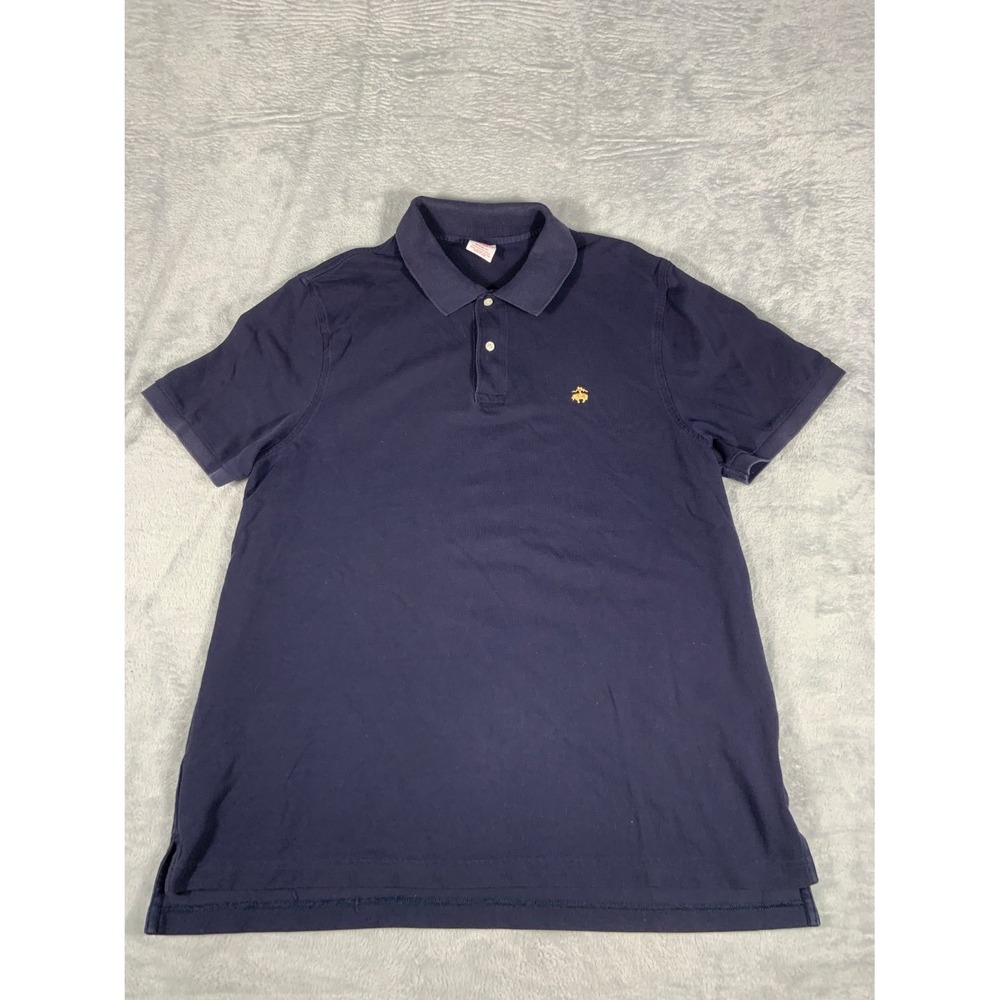 Brooks Brothers Navy Blue Polo Shirt Embroidered Logo Mens Sz XL